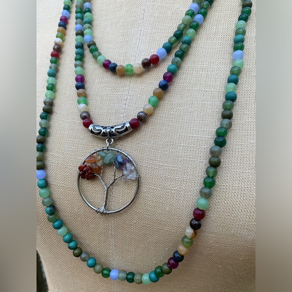 Funky Tree of Life Chakra Hippie Necklace - Picture 6 of 16